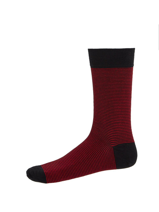 horizontal stripe socks red black 1