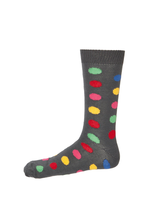 polka dot socks slate 1