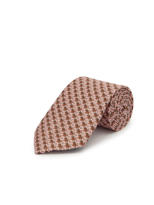 horse top hat tie pink and brown horse 1