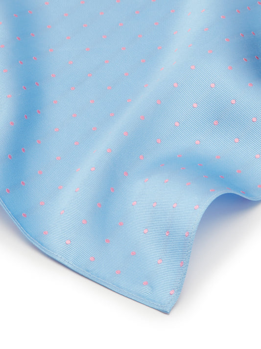 silk handkerchiefs polka dot light blue 2
