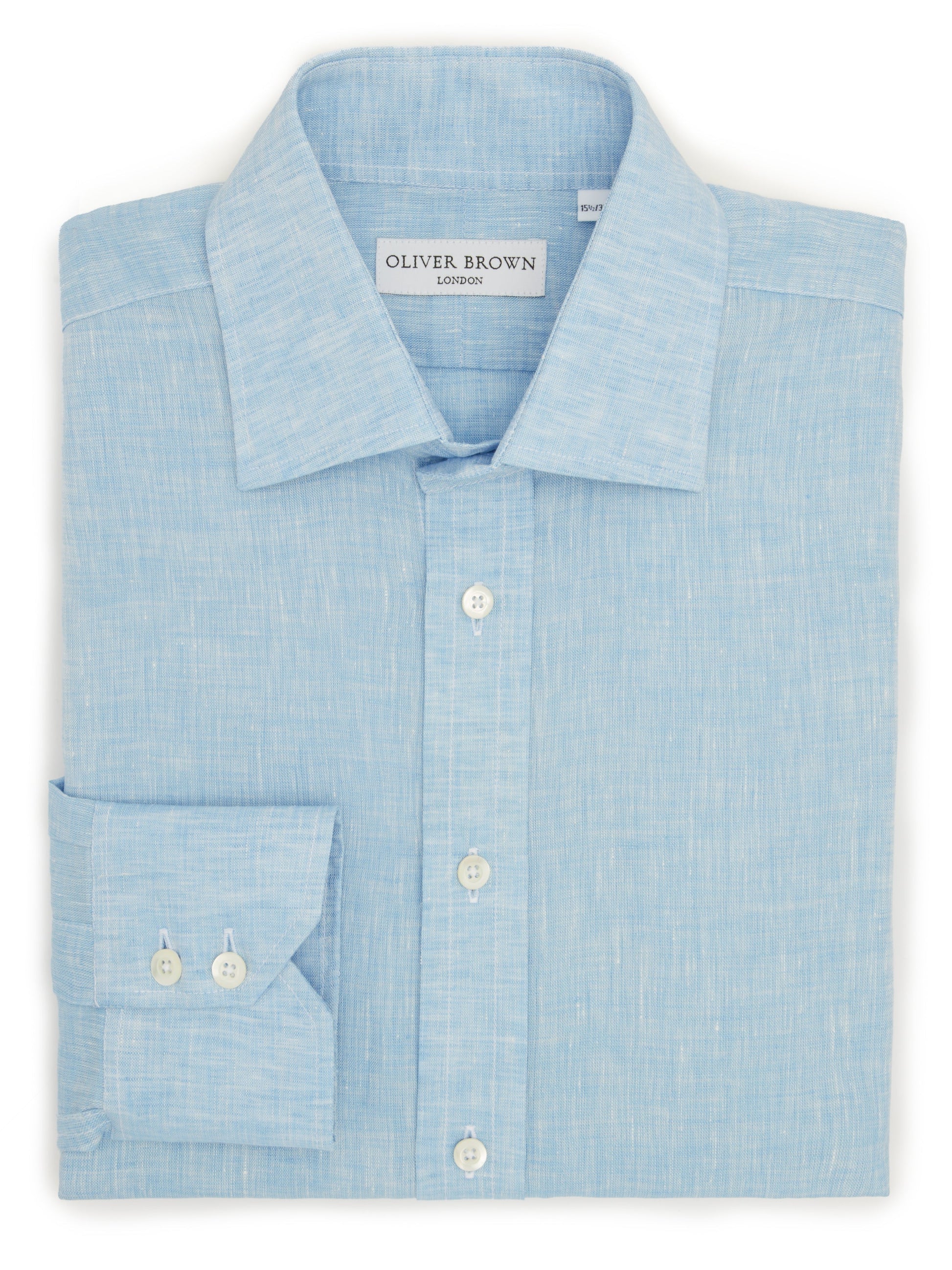 organic linen shirt sky blue 1 1