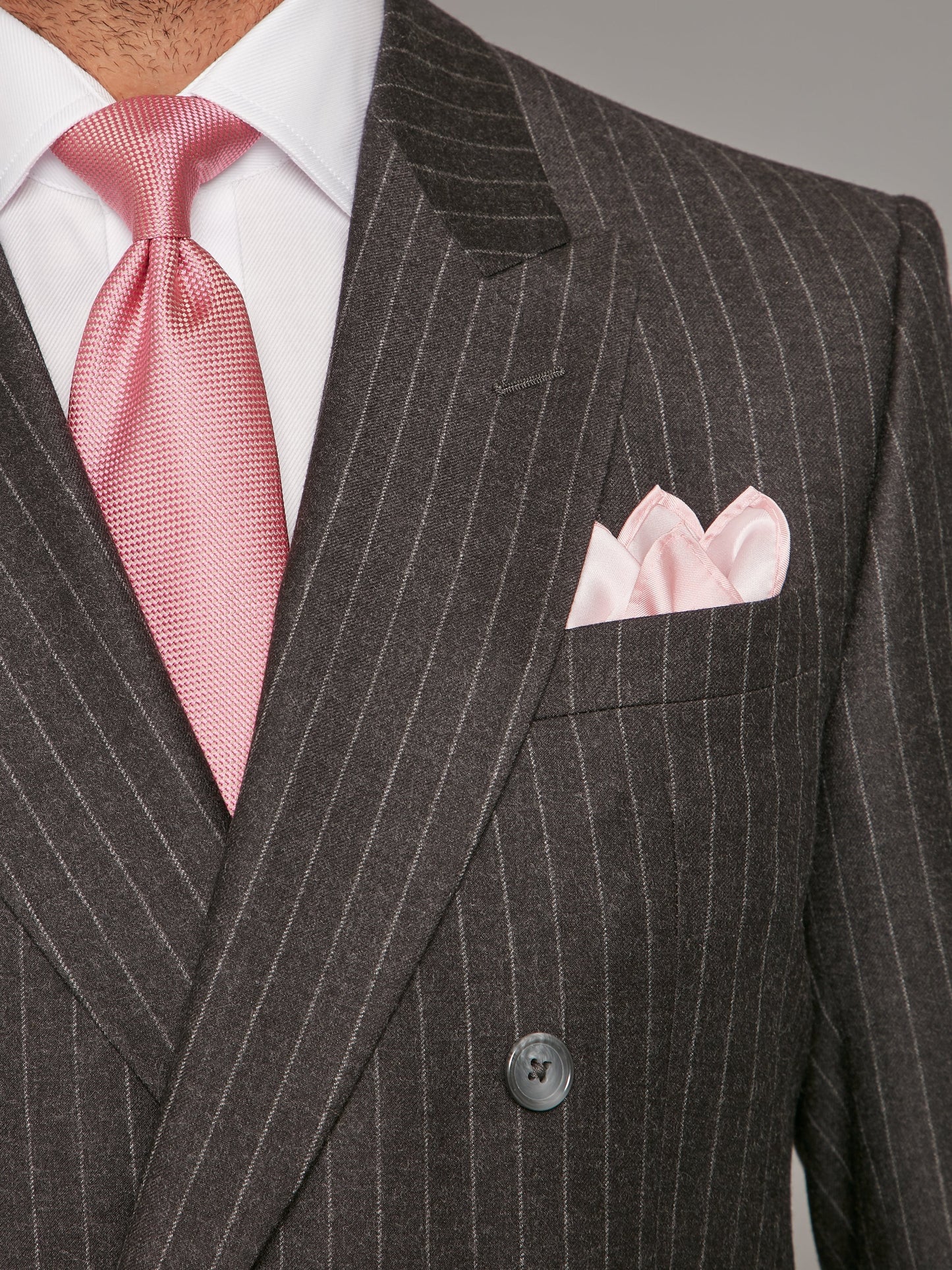 cadogan suit flannel chalk stripe charcoal 4