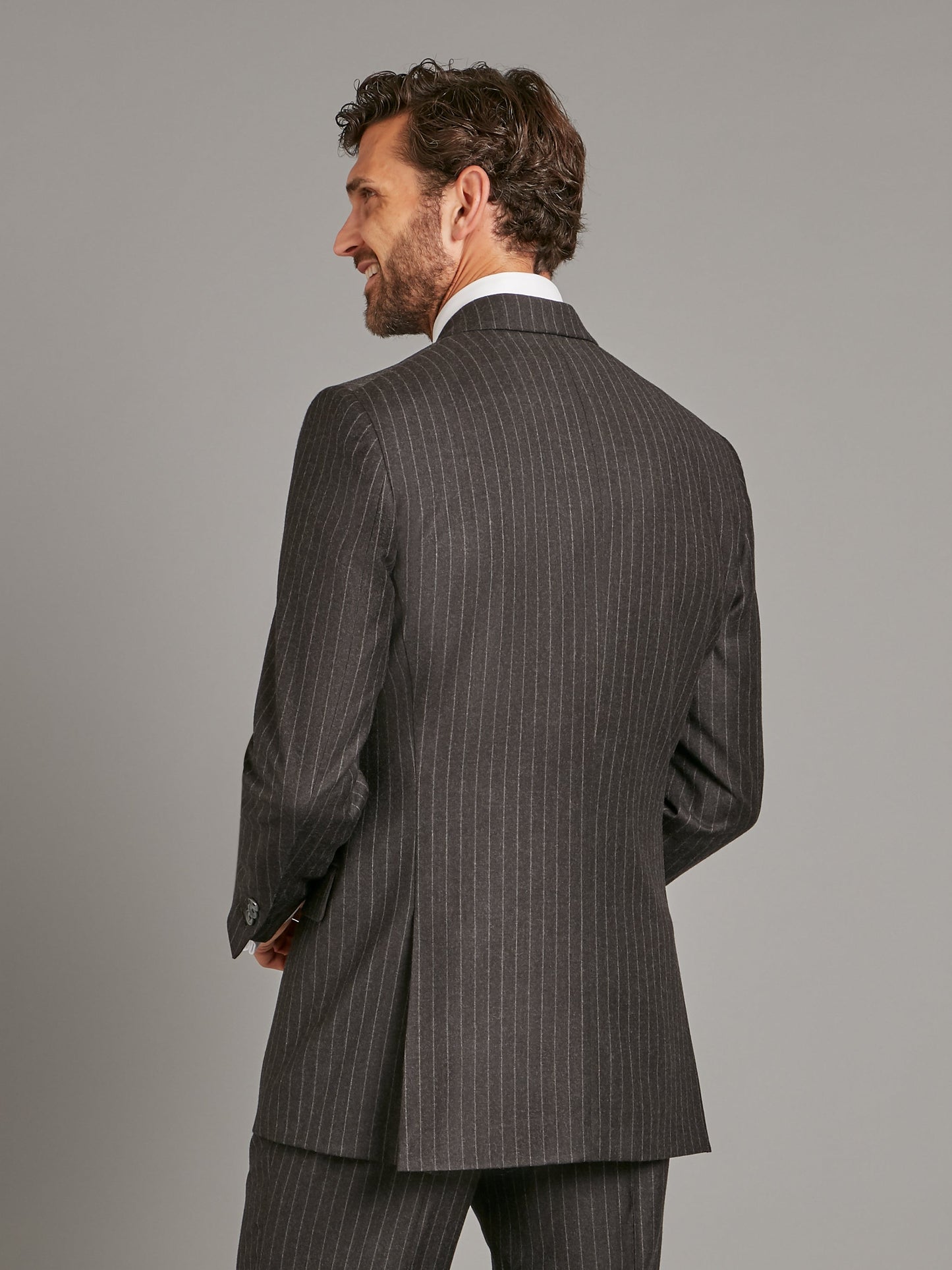 cadogan suit flannel chalk stripe charcoal 3