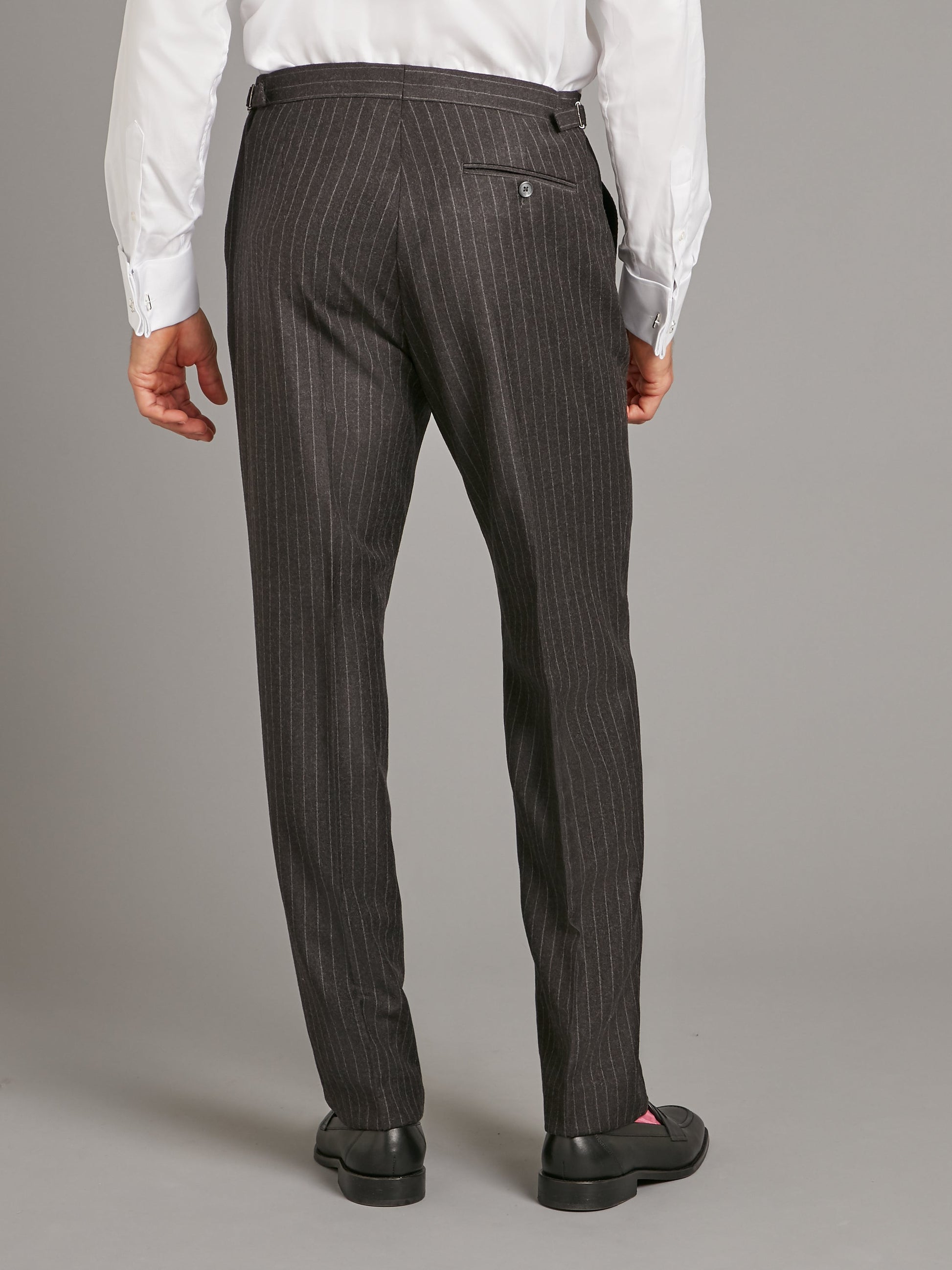 carlyle suit chalk stripe flannel charcoal 7
