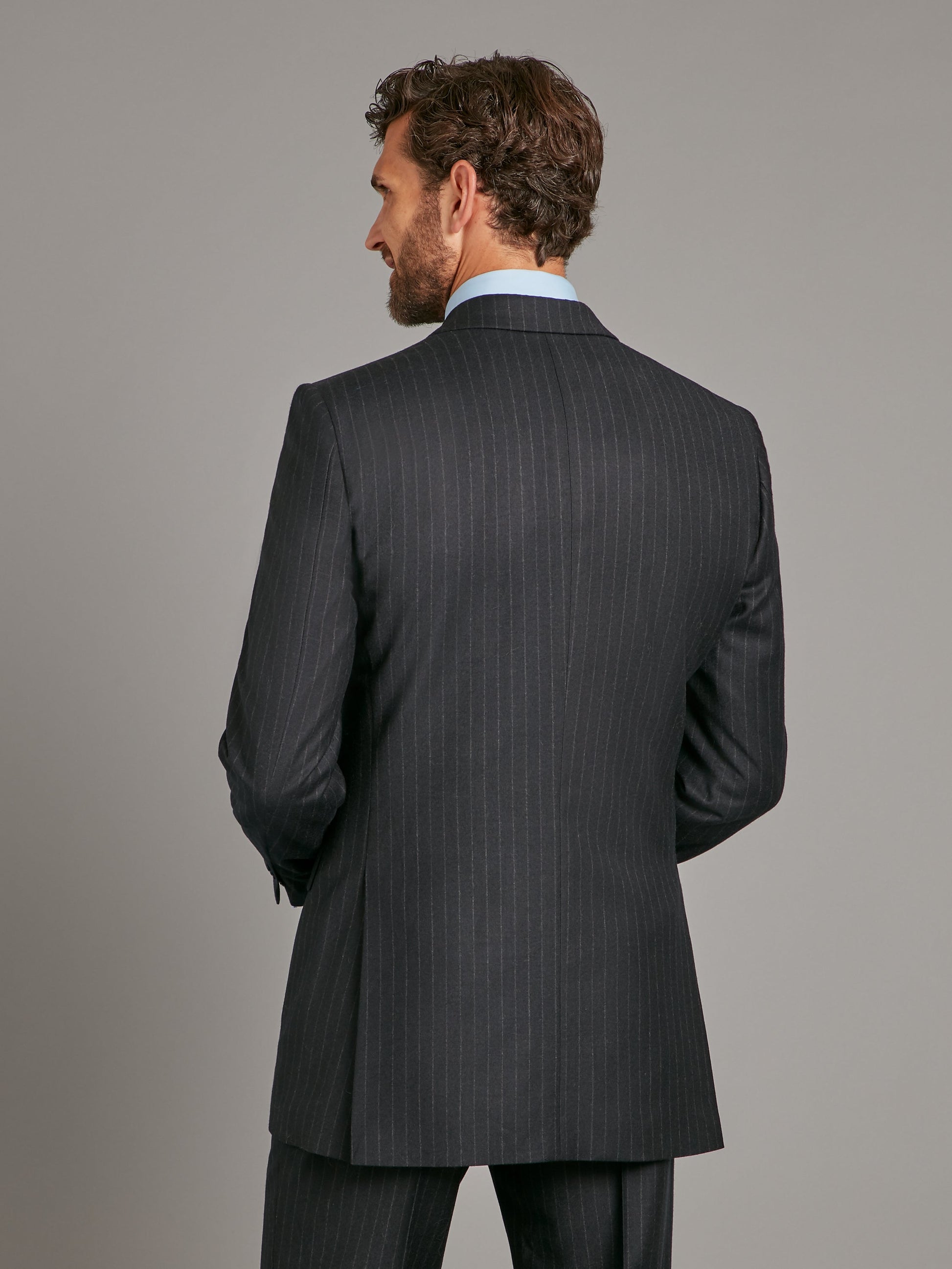 carlyle suit chalk stripe flannel navy 4