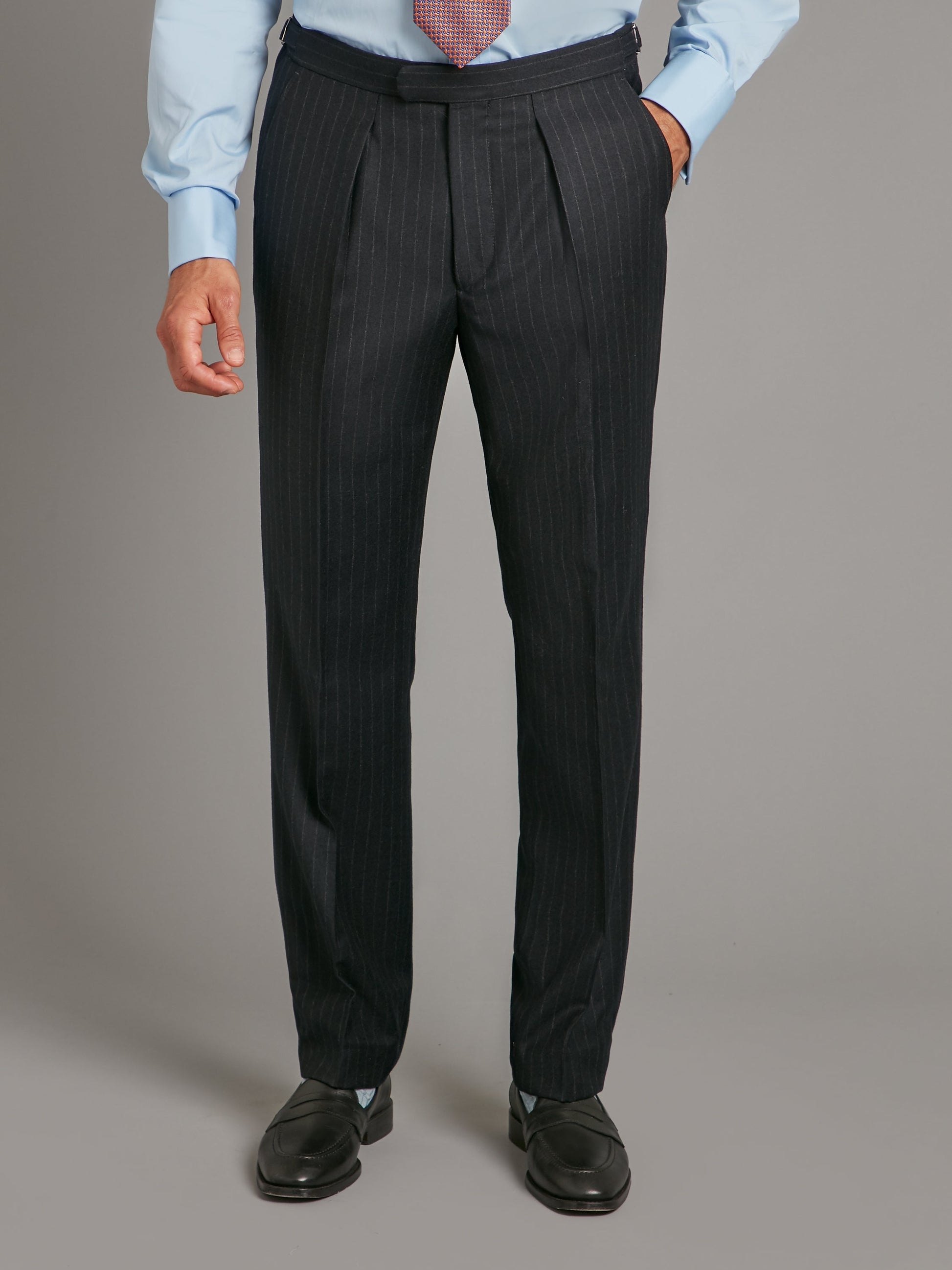 carlyle suit chalk stripe flannel navy 6