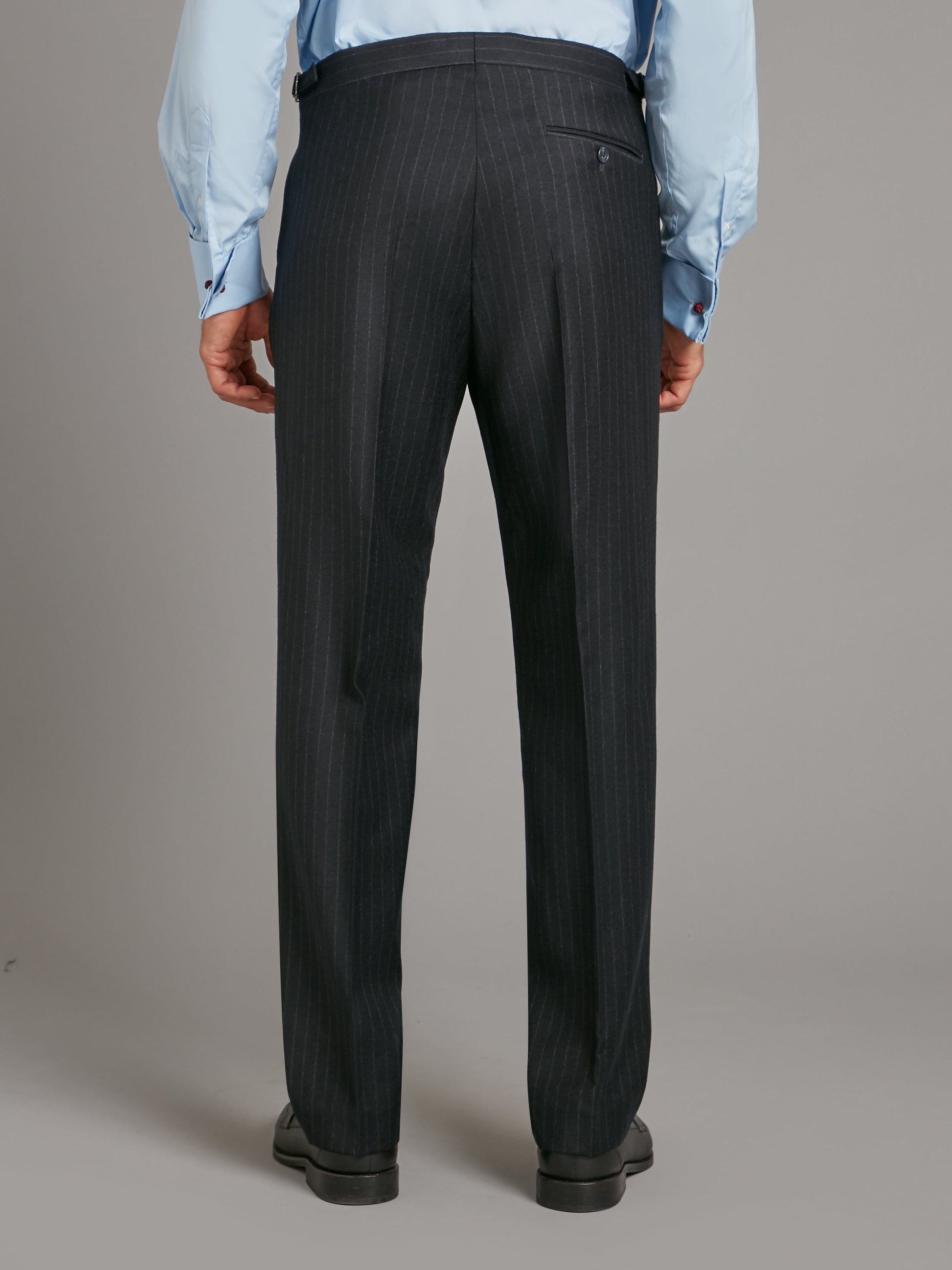 carlyle suit chalk stripe flannel navy 7