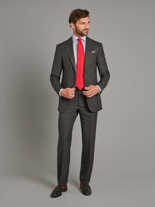 astell suit lightweight herringbone grey 1