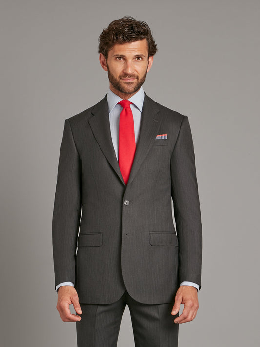 astell suit lightweight herringbone grey 2