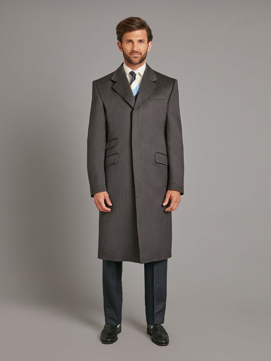 covert coat covert collar grey 1