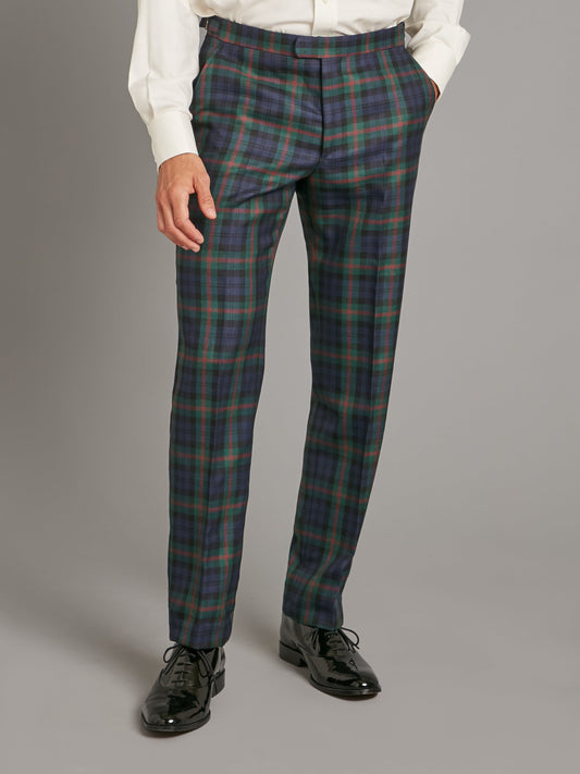 tartan trousers black watch with red overcheck 1