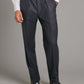 pleated suit trousers navy flannel 1