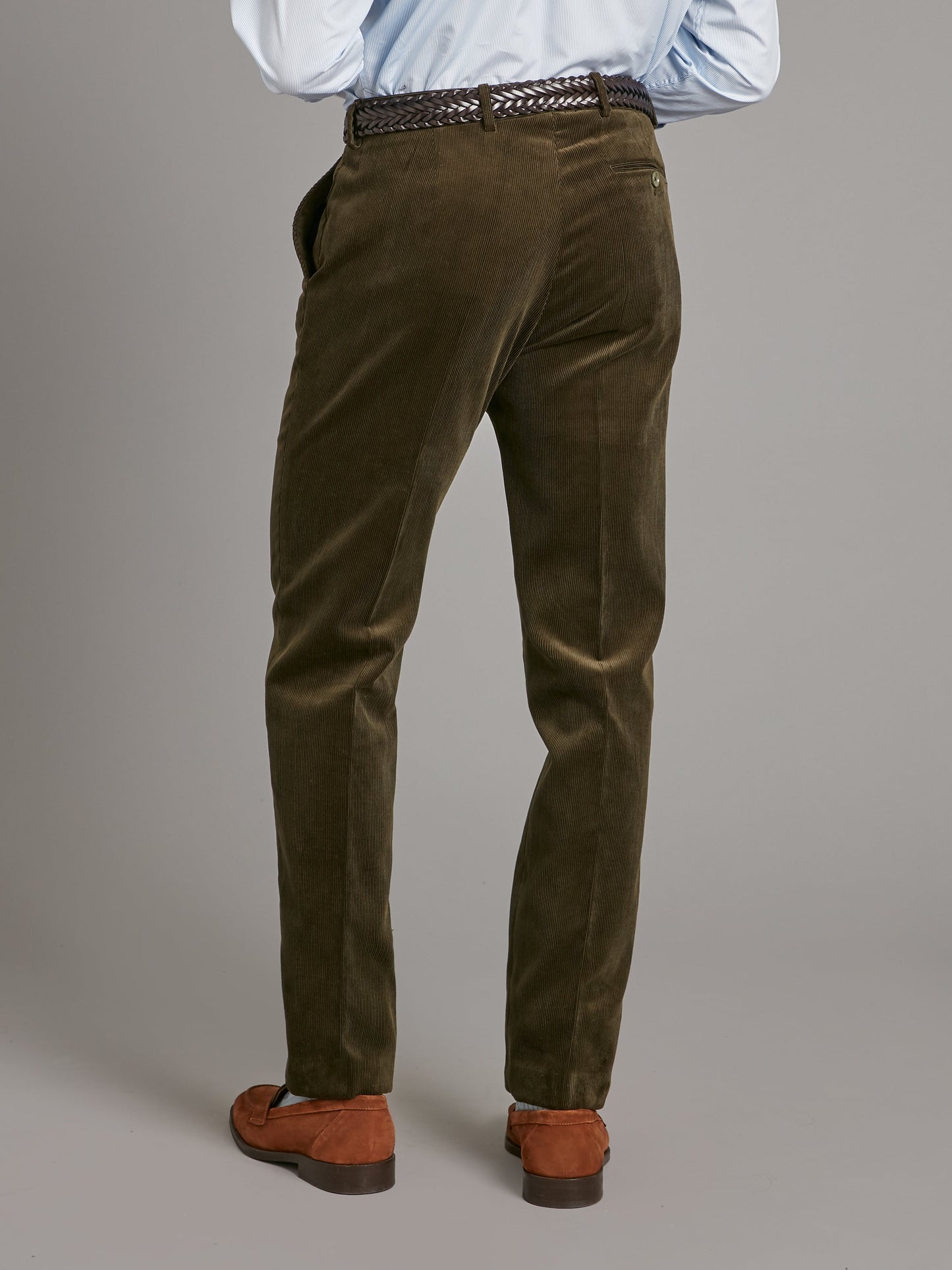 needlecord trousers dark olive 2