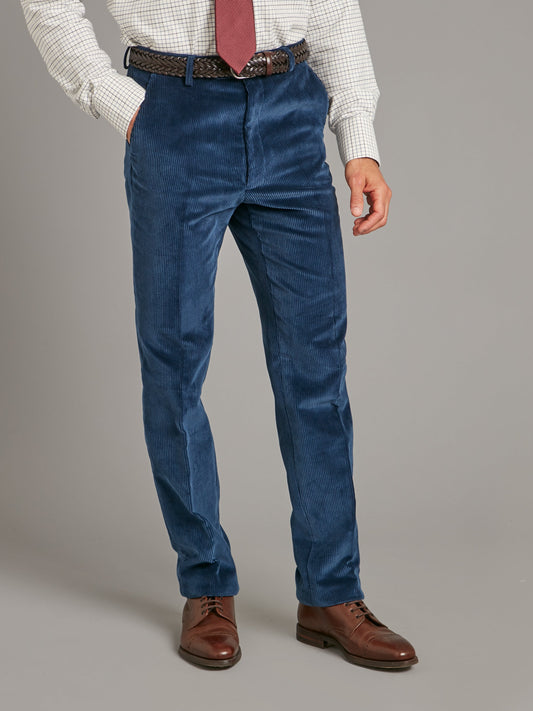 heavyweight corduroy trousers ink blue 1