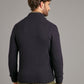 lambswool cable knit zip cardigan navy 4