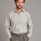 regular fit shirt melange small check pale grey 1