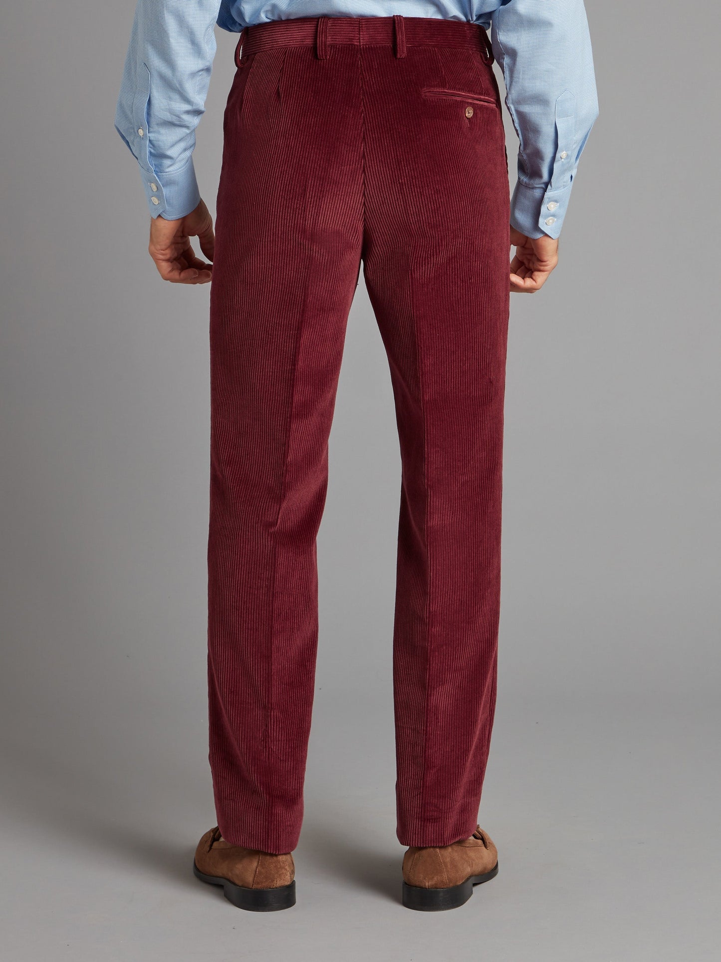 heavyweight corduroy trousers maroon 2