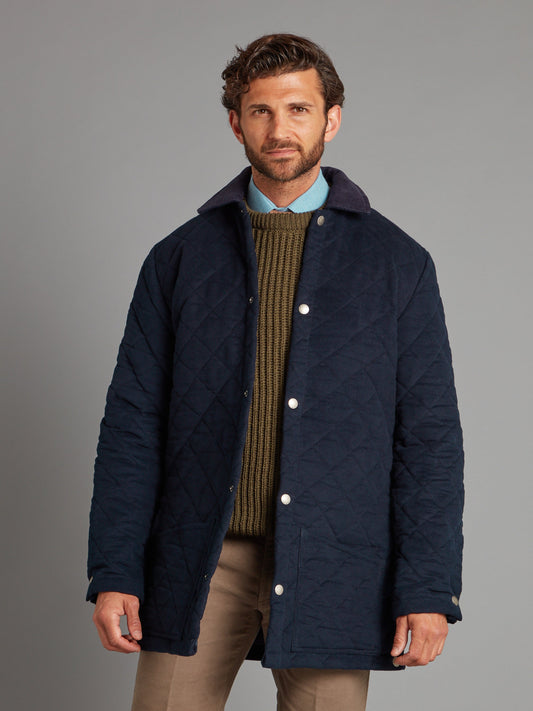 quilted moleskin jackets navy 2