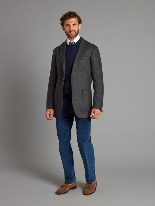unstructured wool jacket charcoal 1