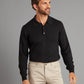 fine merino long sleeve polo shirt black 1
