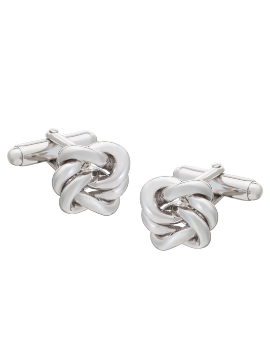 knot cufflinks silver 1