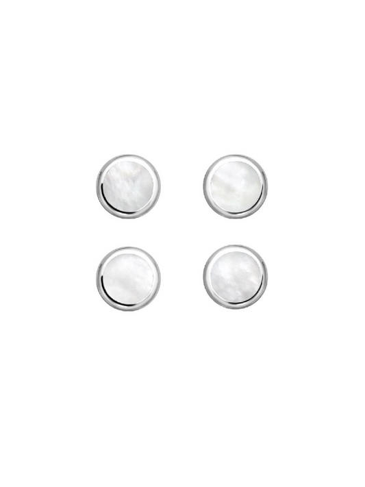 silver dress studs circular mother of pearl 1
