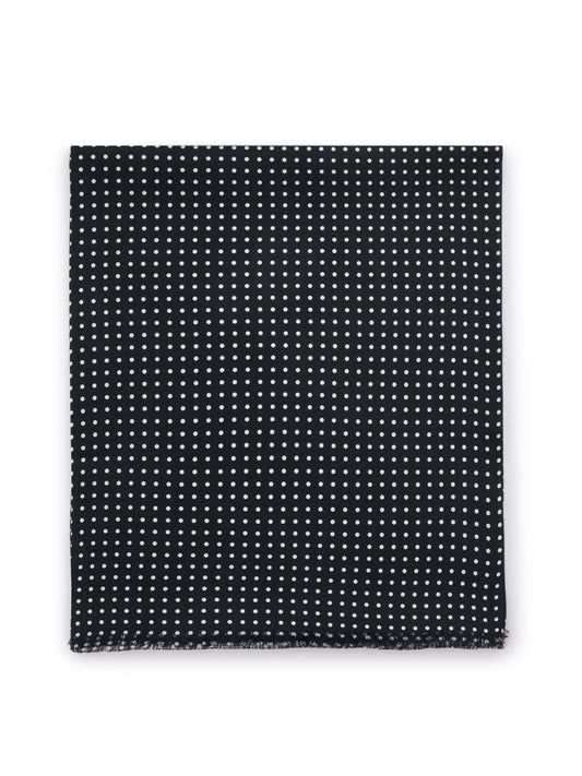 italian silk tube scarf polka dot black white 2