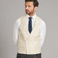 Double Breasted Waistcoat Woven Silk - Natural