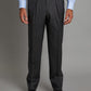 Pleated Suit Pants - Plain Grey