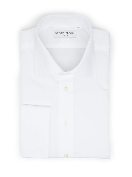 Slim Fit Classic Collar City Shirt - White