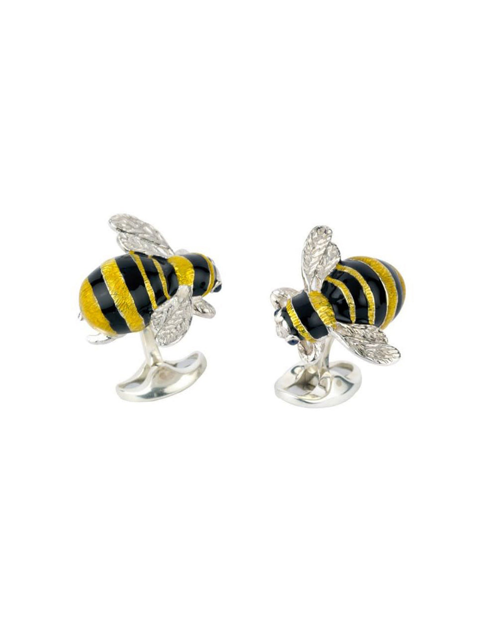 sterling silver cufflinks bumble bee 1
