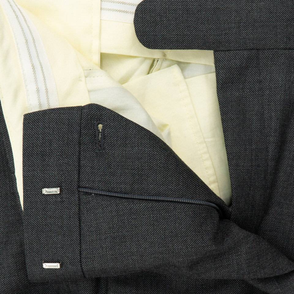 Pleated Suit Pants - Plain Grey
